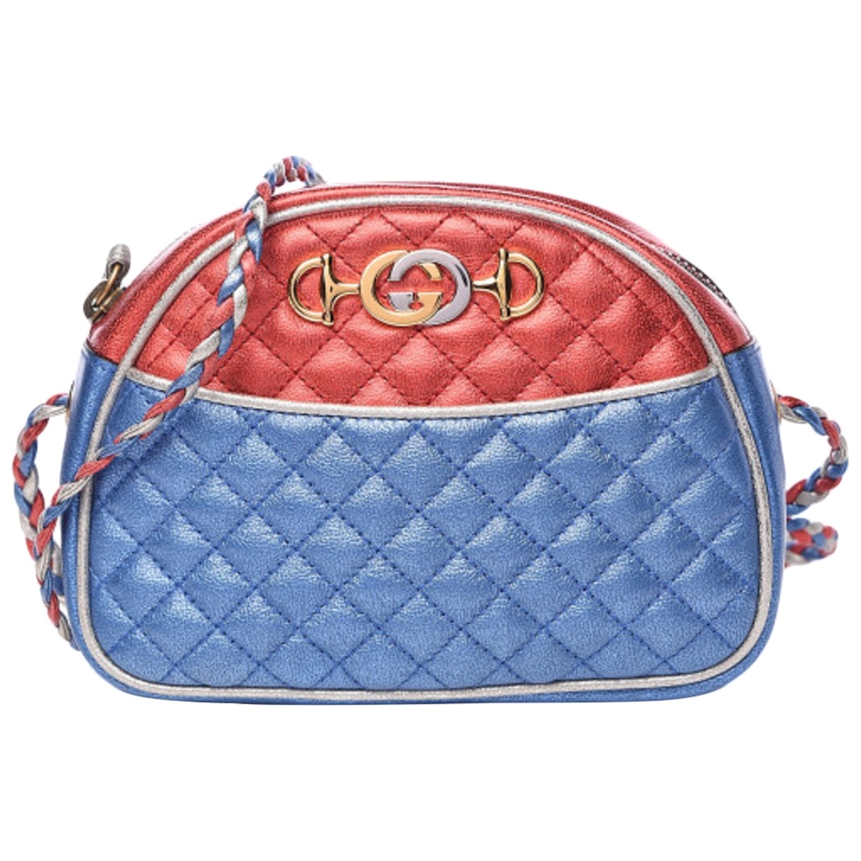 Gucci laminated multicolour leather handbag