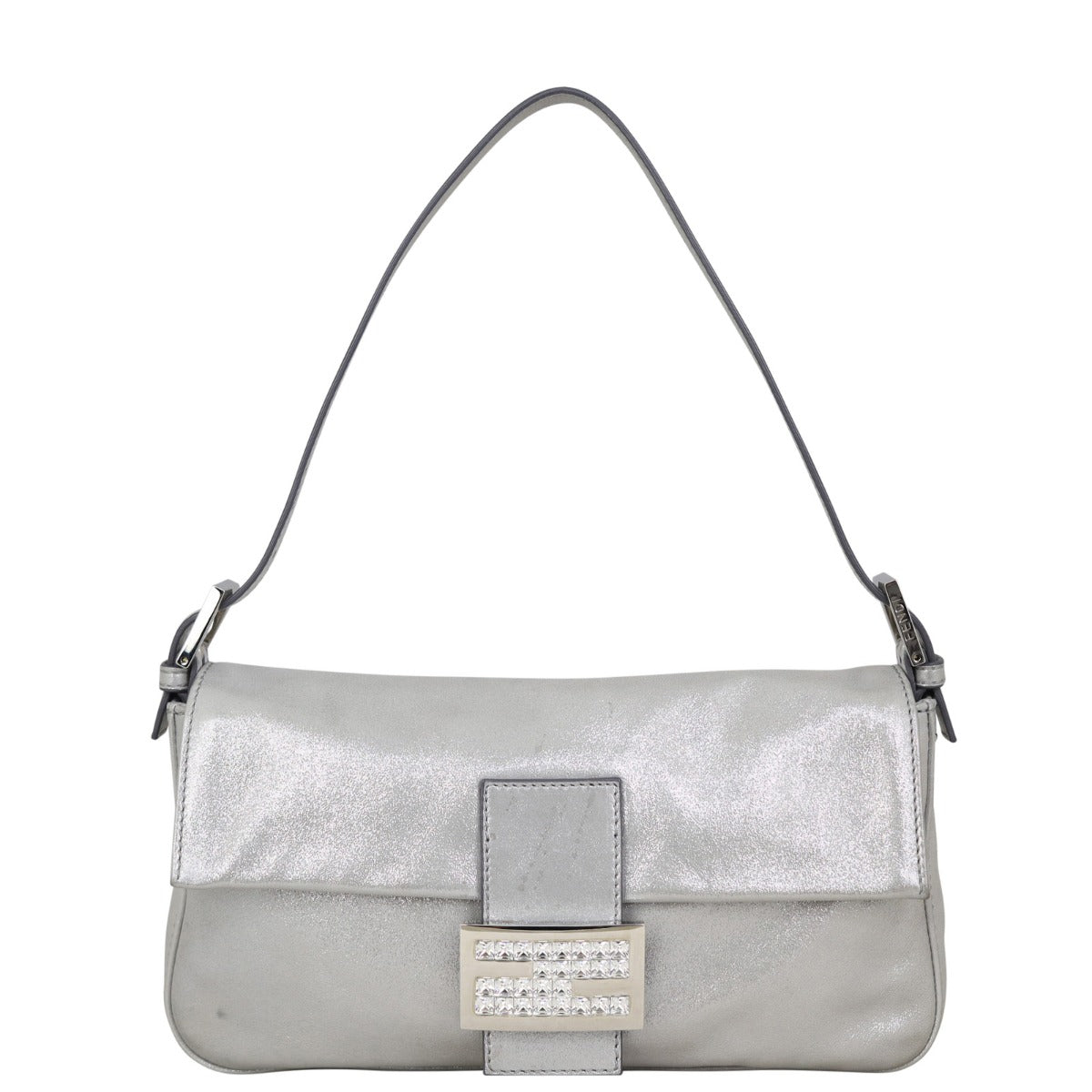 Fendi Handbag Baguette Bag Silver Shoulder Bag
