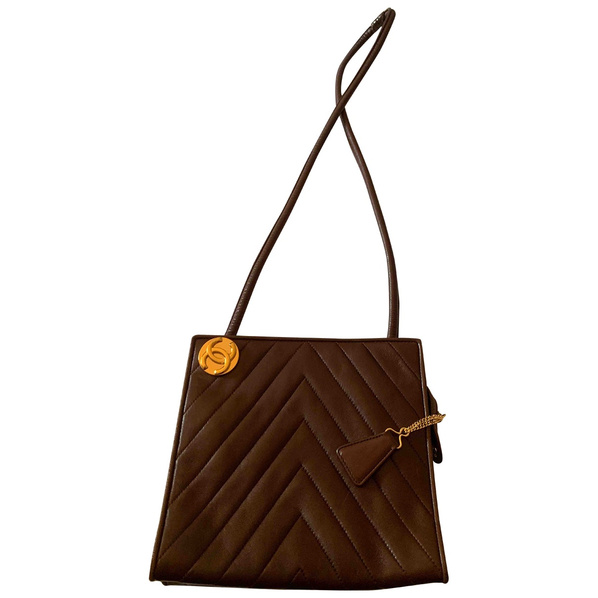 Chanel brown leather handbag