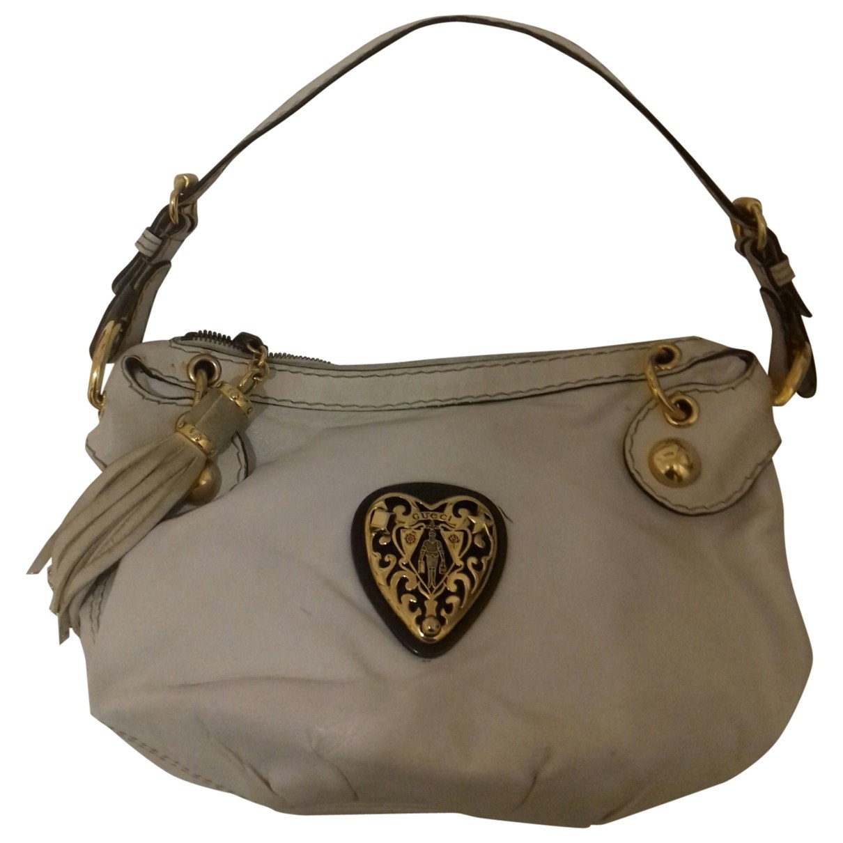 Gucci indy white leather handbag
