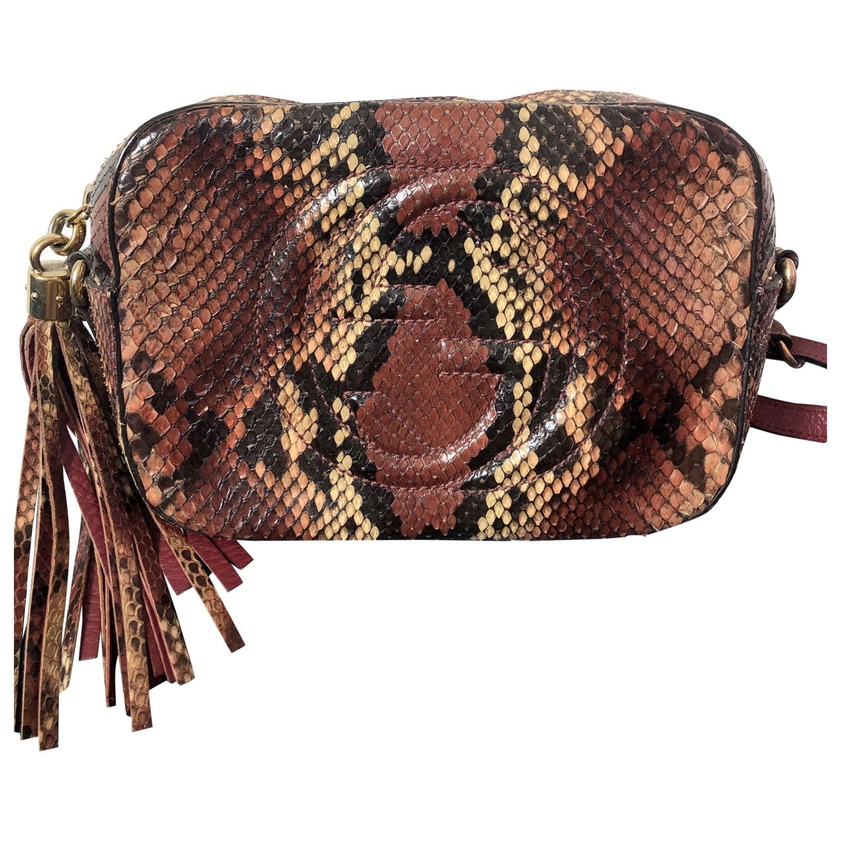 Gucci soho multicolour python handbag