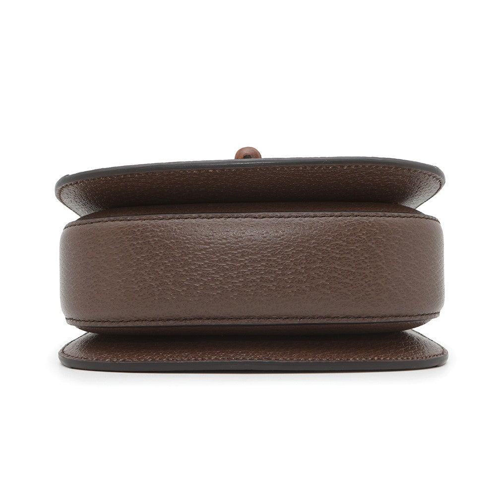 Gucci Bamboo Jumbo GG Top Handle Leather Canvas Beige Mini Travel Bag