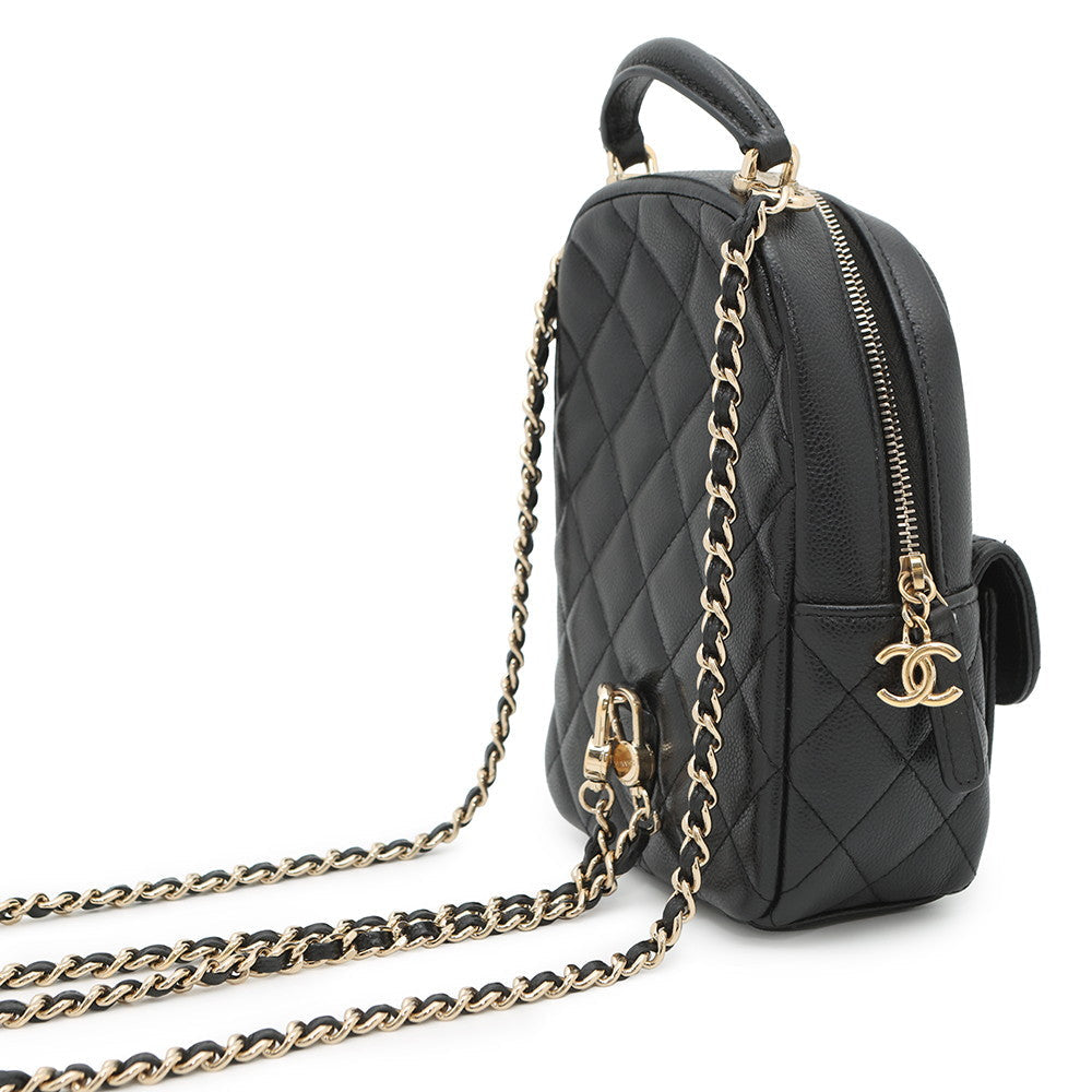 Chanel Matelasse Timeless Classics Backpack BlackAP3753 Caviar Leather