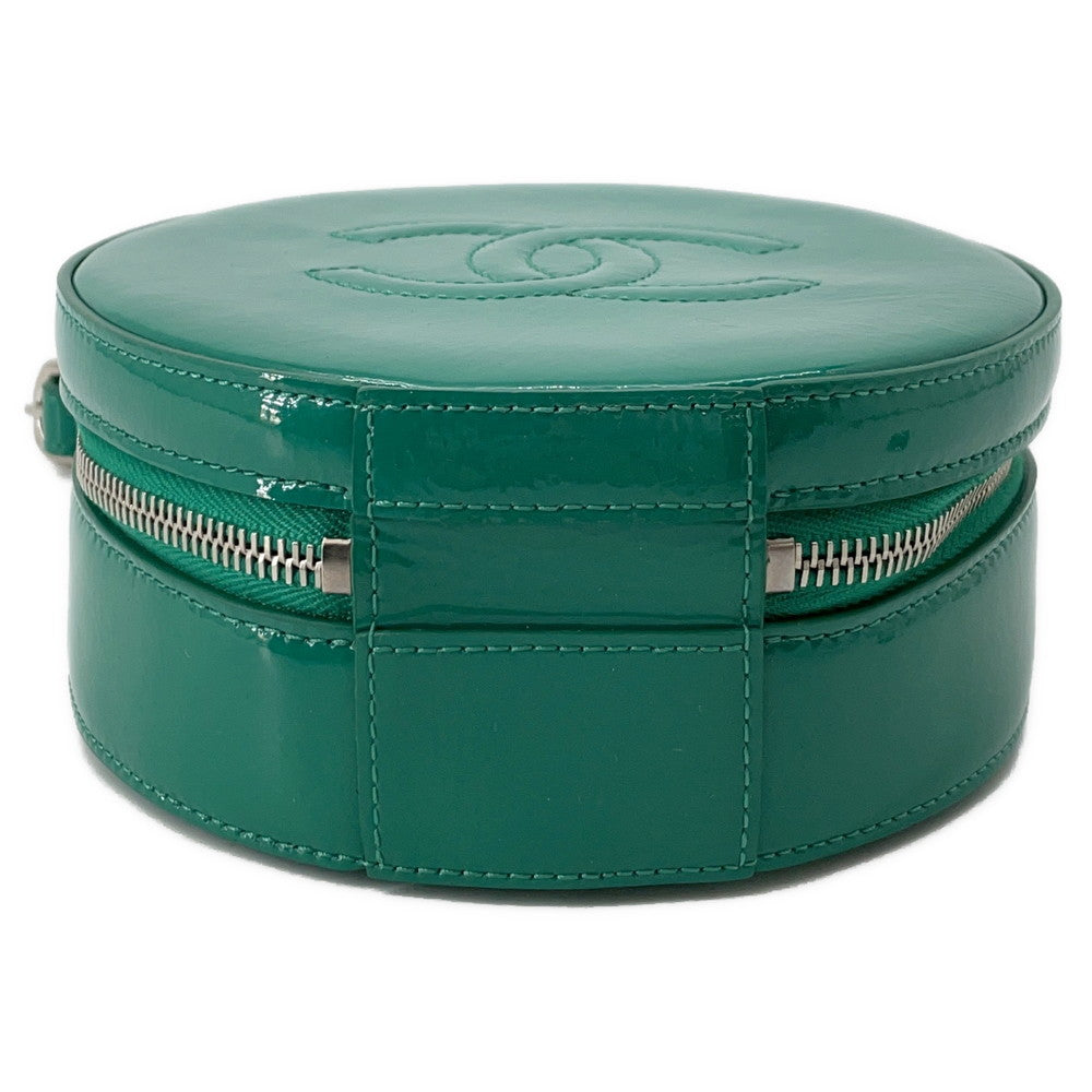 Chanel Round As Earth 2WAYBag GreenA91946 Patent Leather Handbag