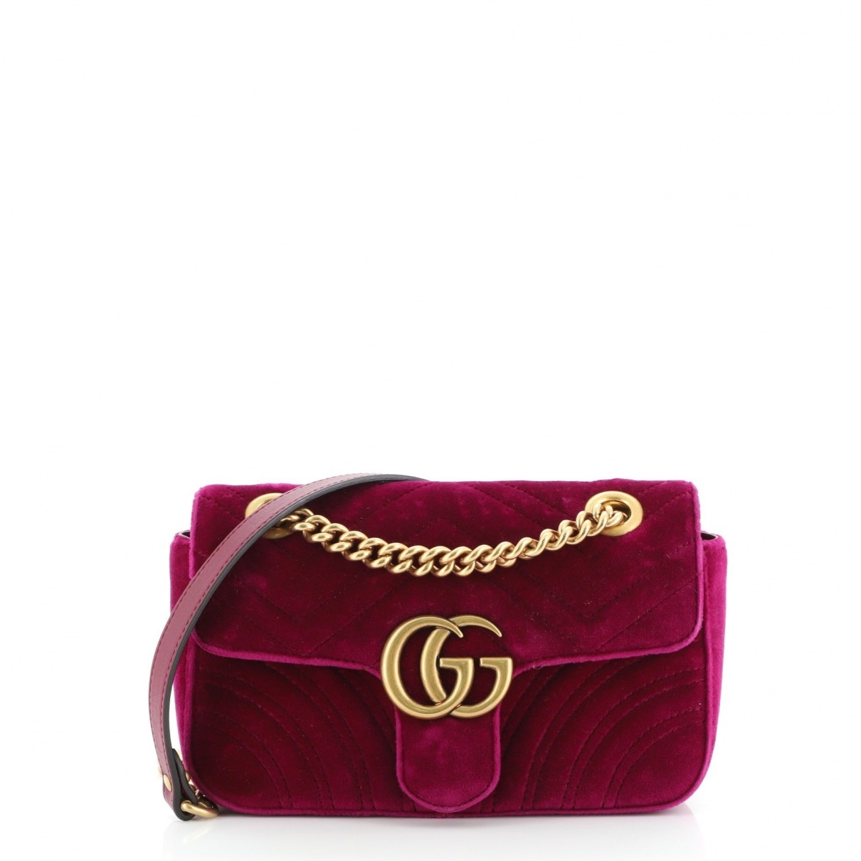 Gucci marmont purple cloth handbag