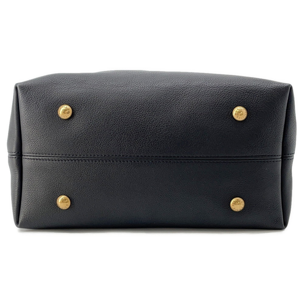 Louis Vuitton Lowkey NoirM24856 Grained Size MM Leather Calf Shoulder Bag