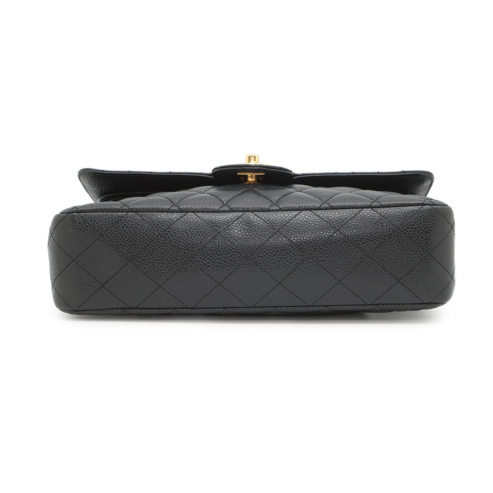 Chanel Matelasse Double Flap ChainShoulder BlackA01112 Caviar Leather Shoulder Bag 2