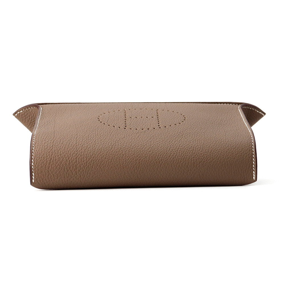 Videpoches Etoupe Togo Handbag Leather Travel Bag