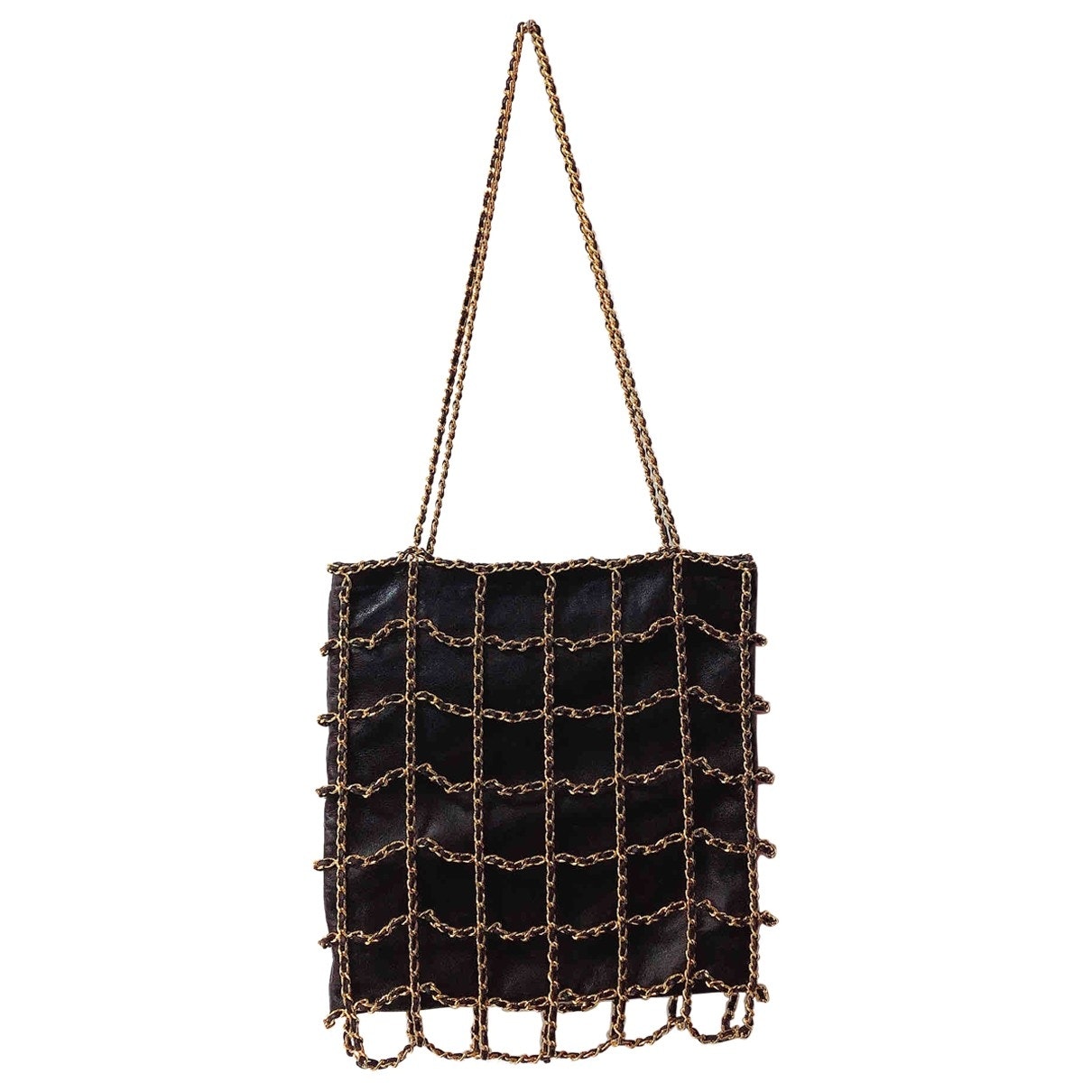 Chanel black leather handbag