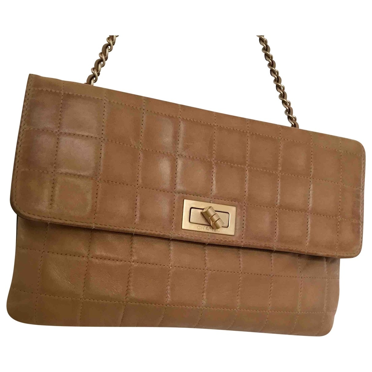 Chanel Beige Leather Handbag
