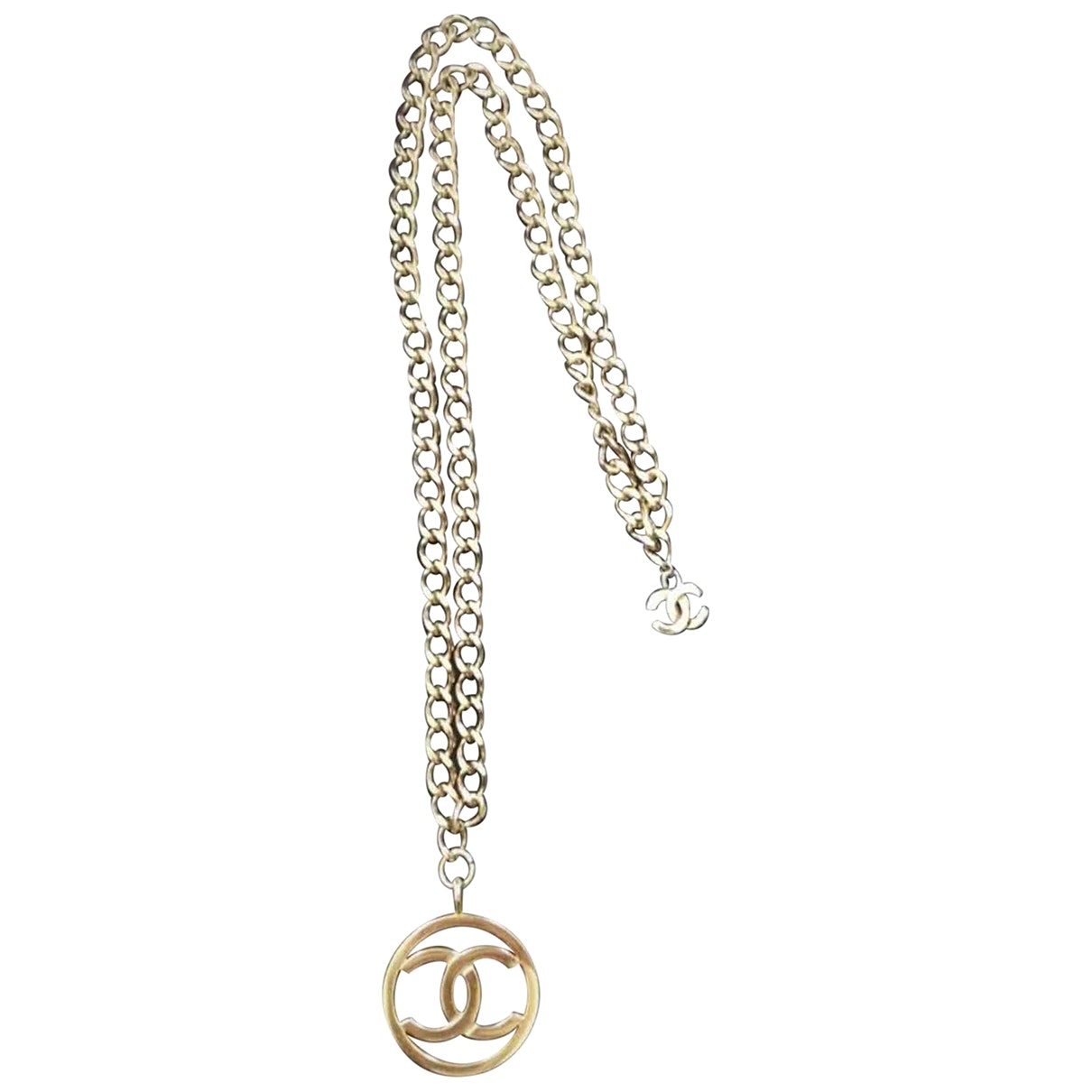 Chanel cc gold metal necklaces