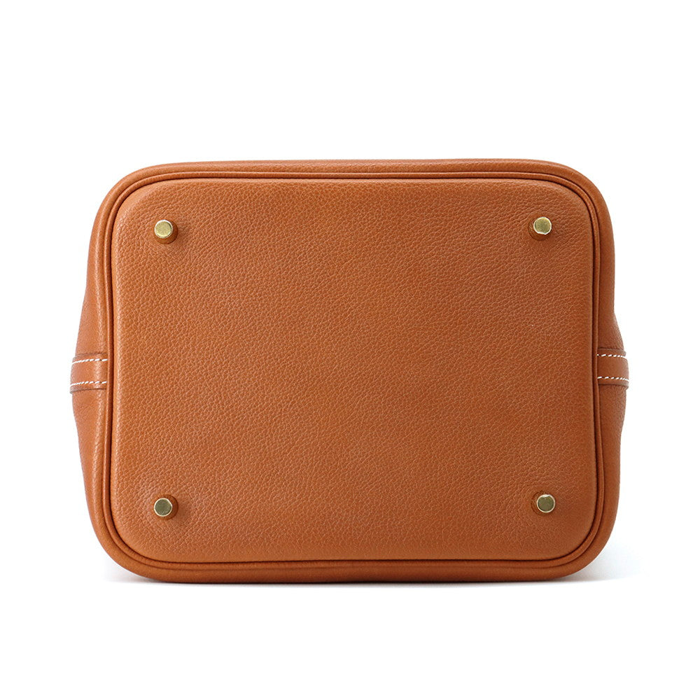 Picotin Lock Fauve Barenia Fauve Size Mm Leather Travel Bag