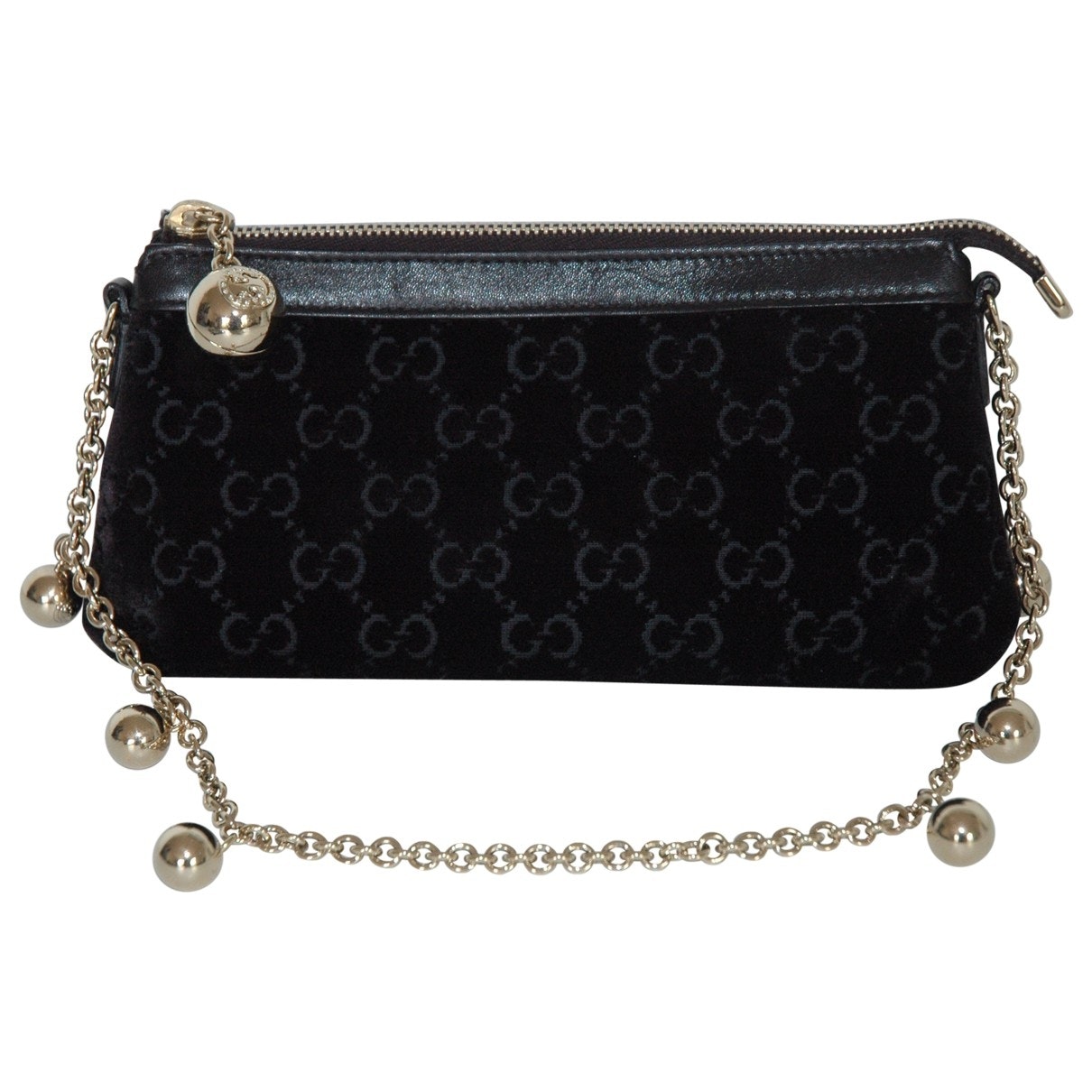 Gucci black velvet handbag