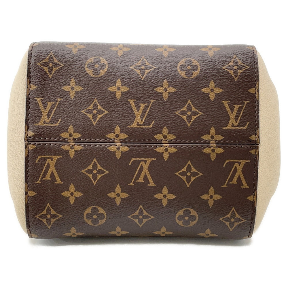 Louis Vuitton Fold Cerise Cream BrownM45389 Monogram Leather Calf Tote Bag