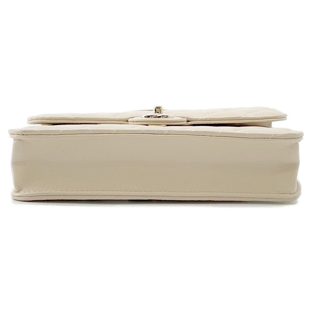 Chanel Matelasse Top Handle Backpack Lambskin Beige
