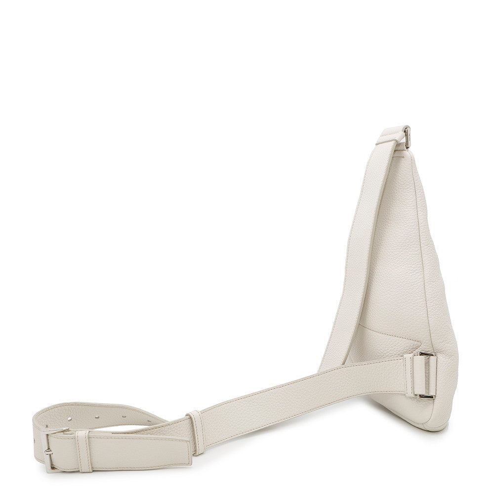 Triangle Crossbody Bag Vz Leather White