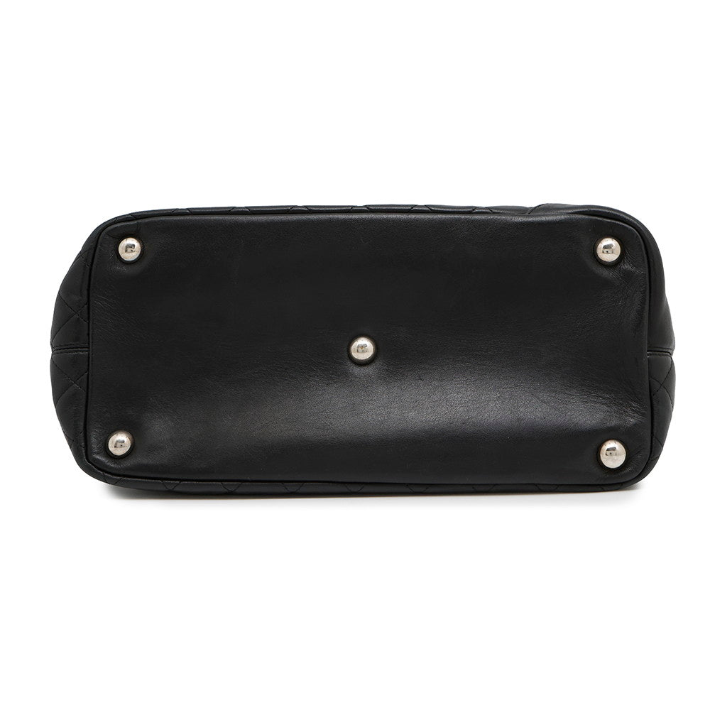 Chanel Cambon line BlackA25169 Lambskin Tote Bag