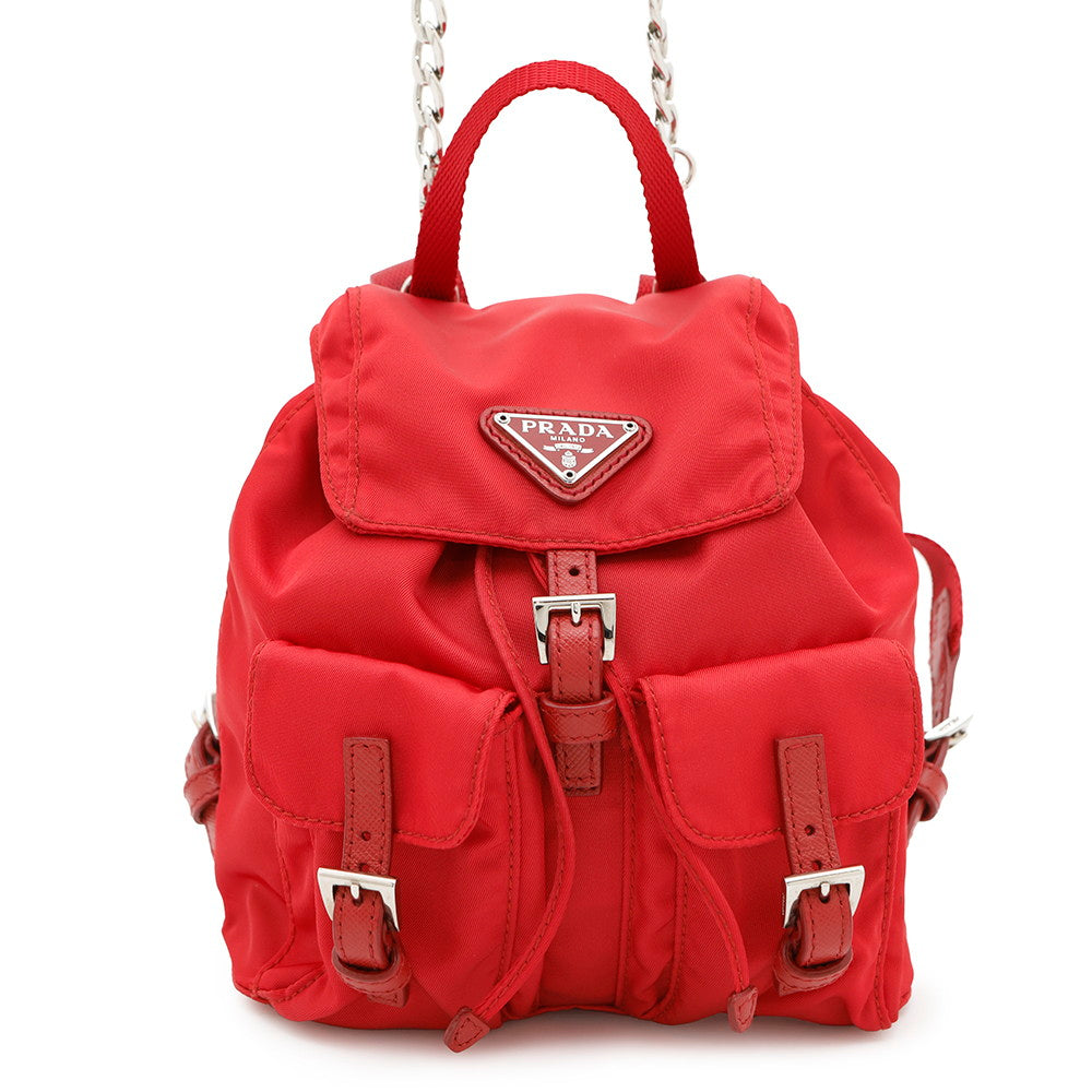 Prada Shoulder Bag ? Backpack Red1BH029 Nylon Mini