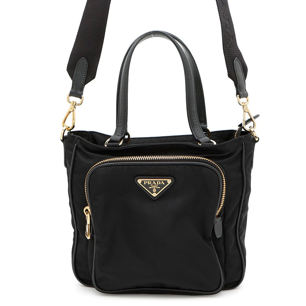 Prada ? 2wayTote Bag Black1BG308 Leather Nylon