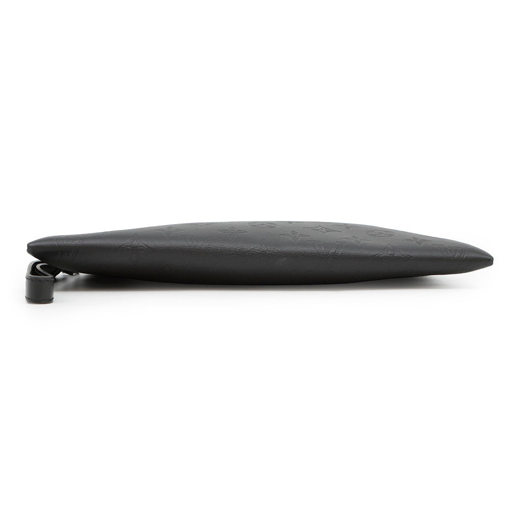 Louis Vuitton Pochette to Go NoirM81570 Shadow Monogram Clutch Bag