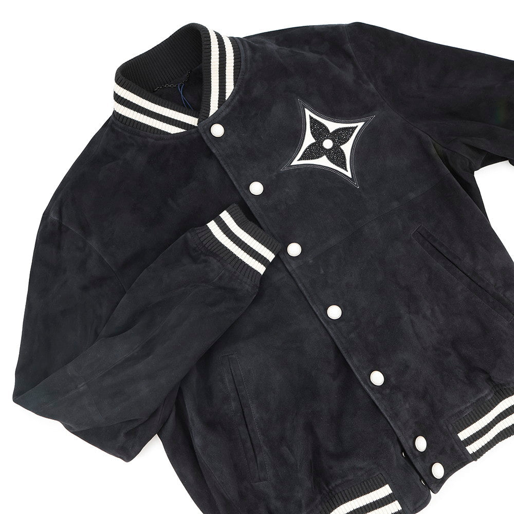 Louis Vuitton Embellished Bomber Jacket one Leather Calf Lambskin Apparel