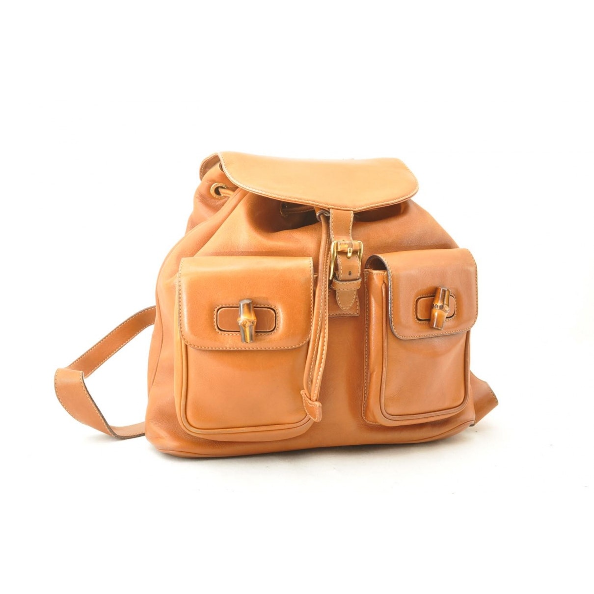 Gucci Brown Leather Backpacks
