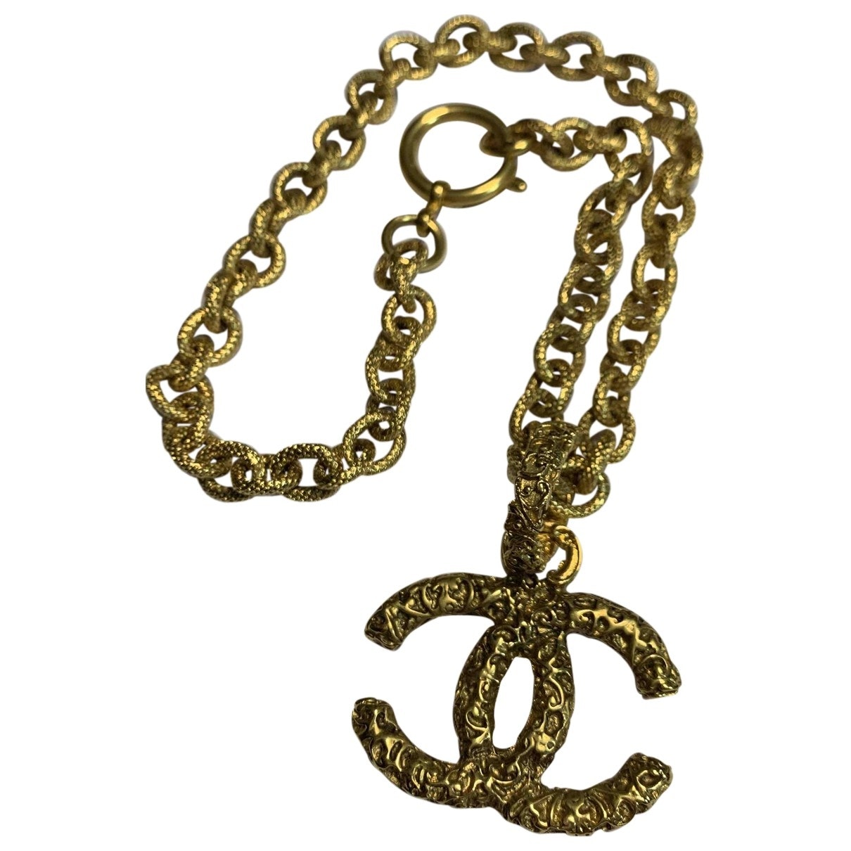 Chanel CC Gold Metal Necklaces