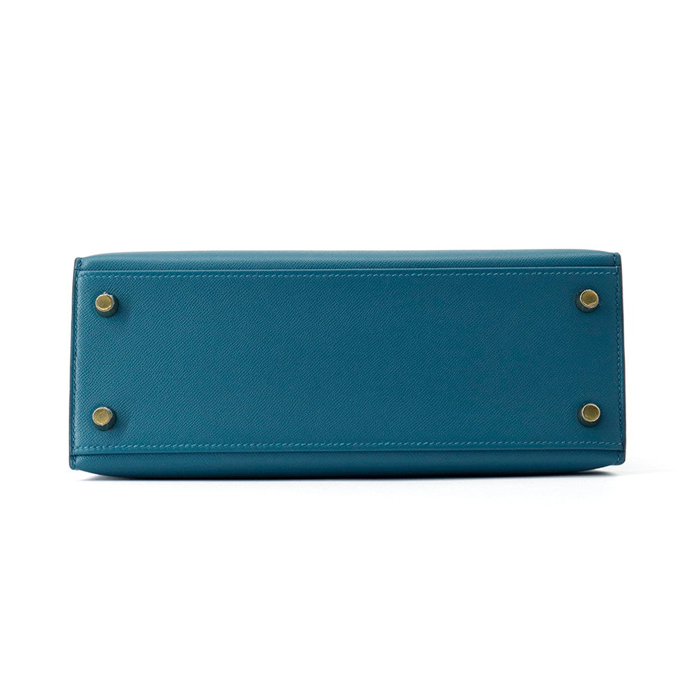 Kelly Sellier Verso Vertbosphore Ocean Veau Madame Blue Travel Bag