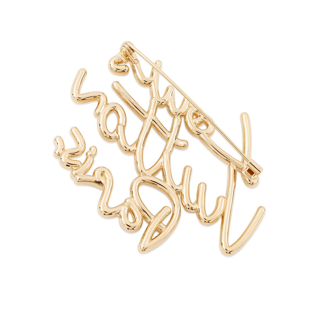 Louis Vuitton Brooch・ Script GoldM03098 Handbag