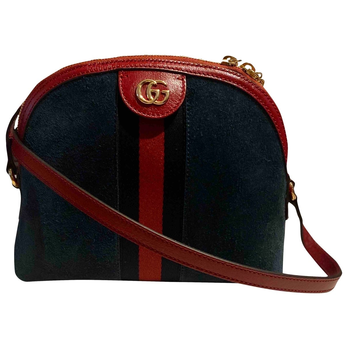 Gucci ophidia blue suede handbag