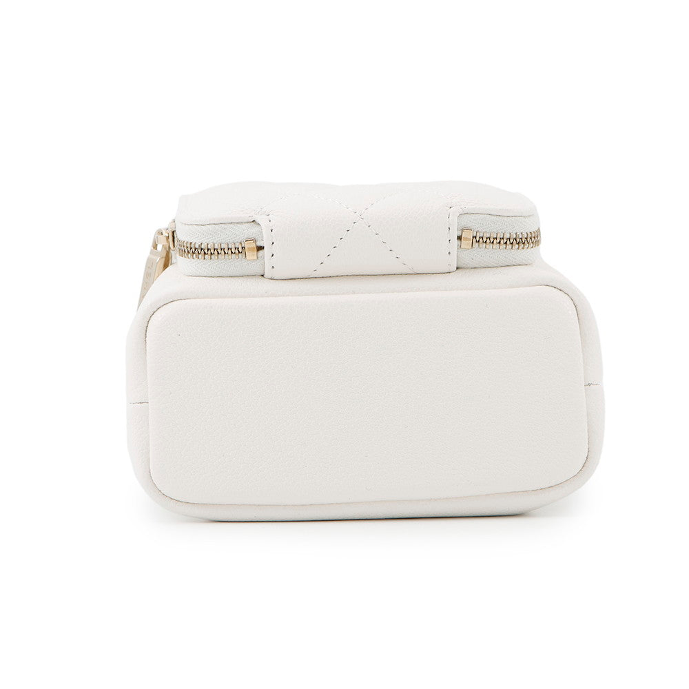 Chanel Matelasse 2WAY Bucket WhiteAP2913 Caviar Leather Bucket Bag