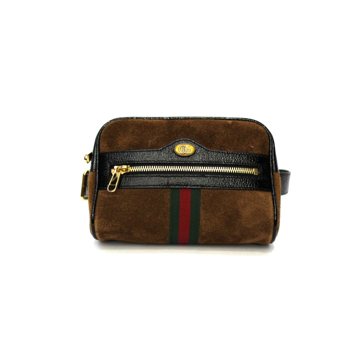 Gucci ophidia camel suede clutch bag