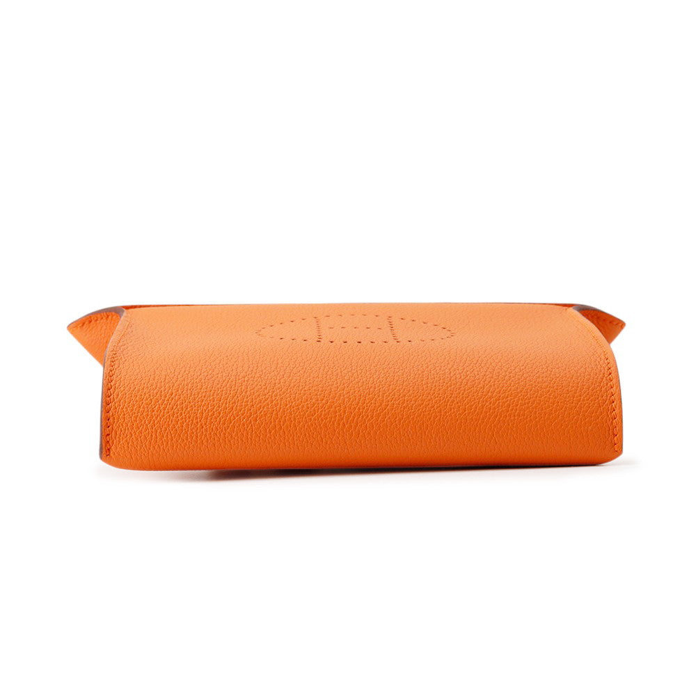 Videpoches Shoulder Bag Orange Togo Leather