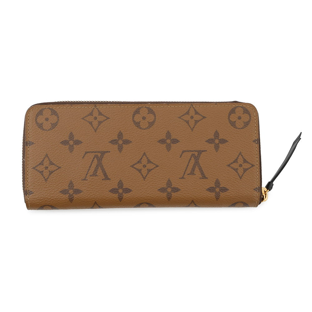 Louis Vuitton Portefeuille Clemence NoirM82336 Reverse Monogram Canvas Handbag
