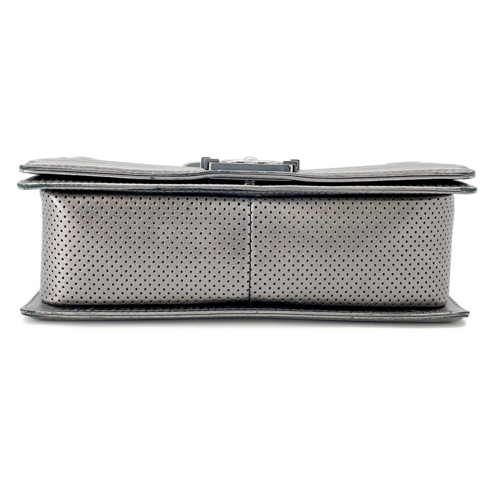 Chanel Boy ChainShoulder SilverA67086 Lambskin Shoulder Bag