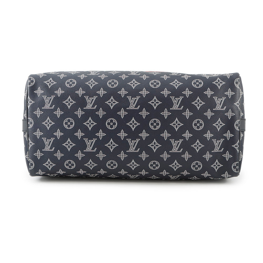Louis Vuitton Speedy Bandouliere NavyM43697 Ink Monogram Handbag