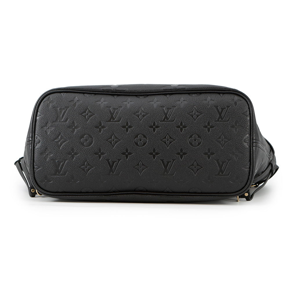 Louis Vuitton Neverfull NoirM45685 Monogram Empreinte Leather Tote Bag
