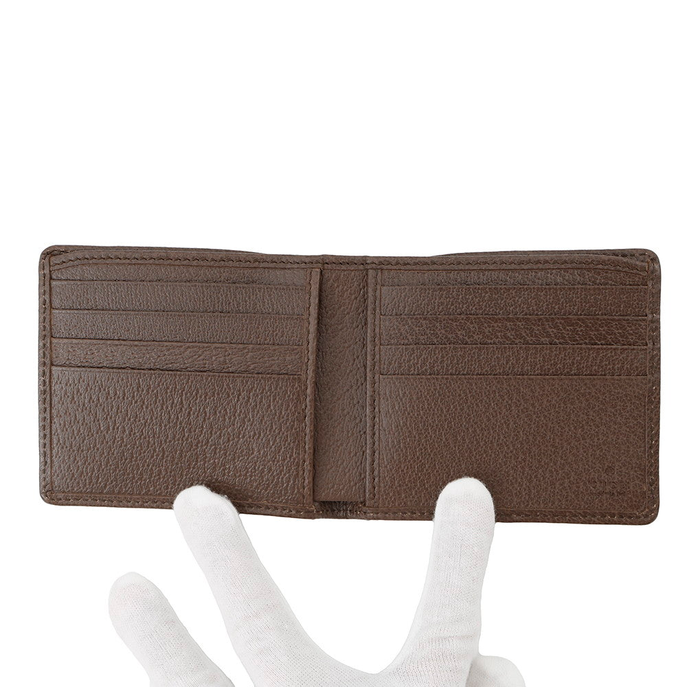 Gucci Jumbo GG Bifold Brown699308 Canvas Beige Wallet Case