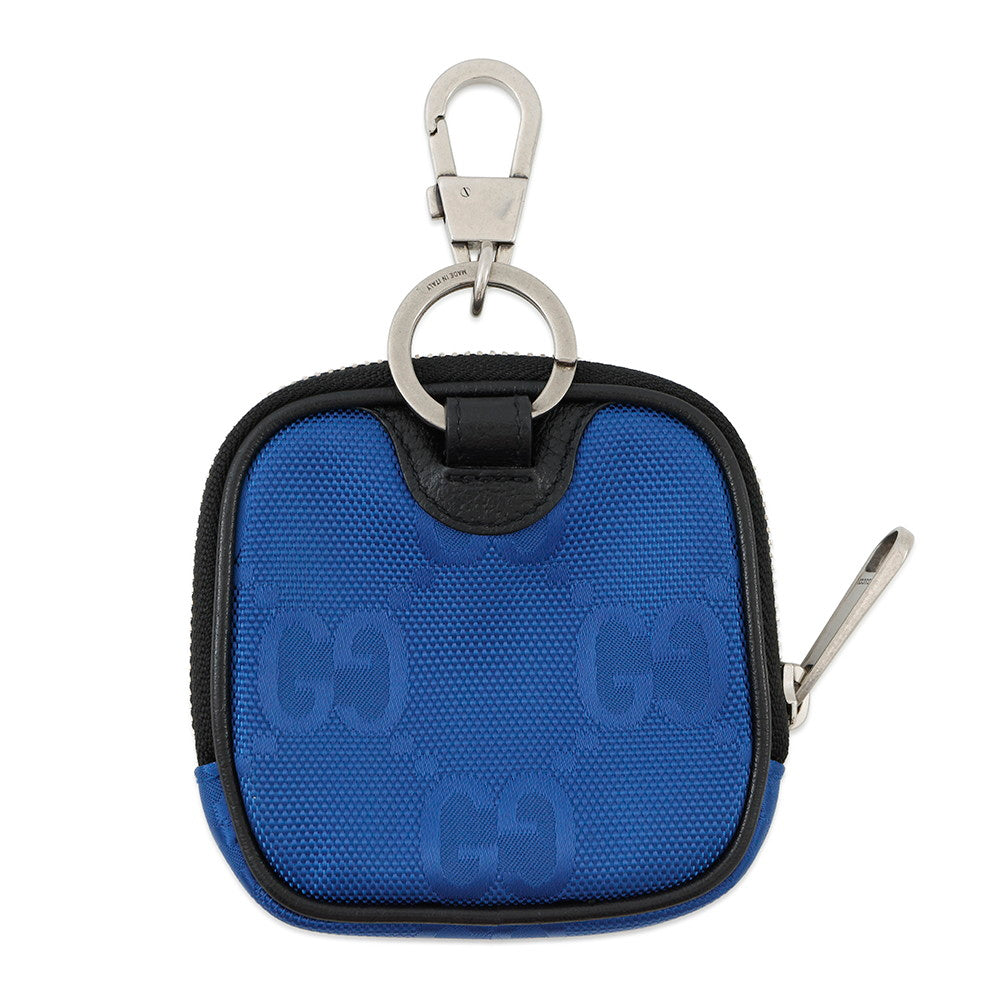 Gucci Off- -Grid Coin Purse Black645060 Nylon Blue Wallet Case