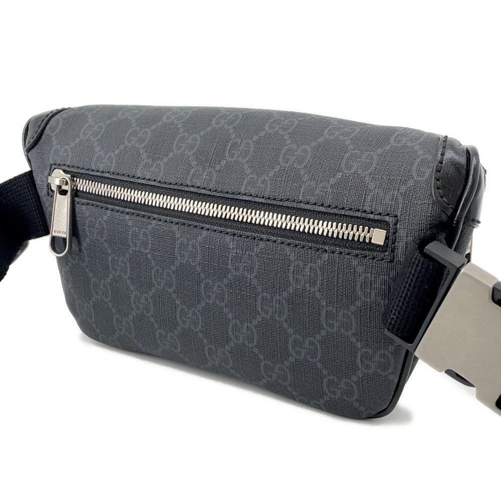 Gucci Interlocking G Black682933 GG Supreme Leather Belt