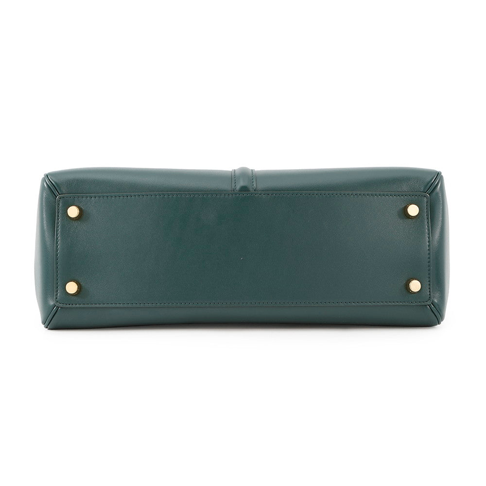Classic Seize Way Handbag Leather Green Travel Bag