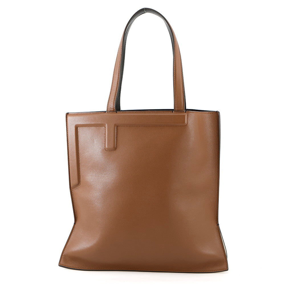 Fendi Tote Bag ?Flip Tote Black8BH419 Leather Brown