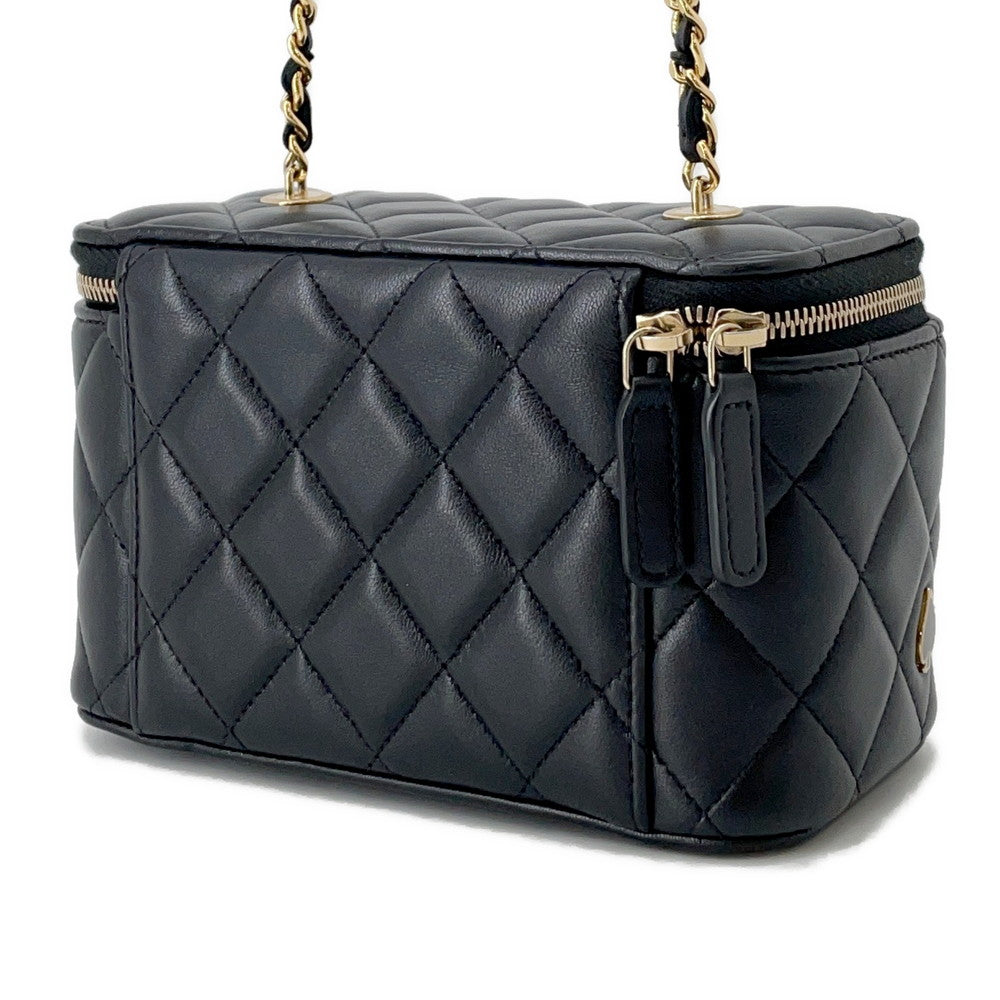 Chanel ChainShoulder Vanity BlackAP3079 Lambskin Shoulder Bag