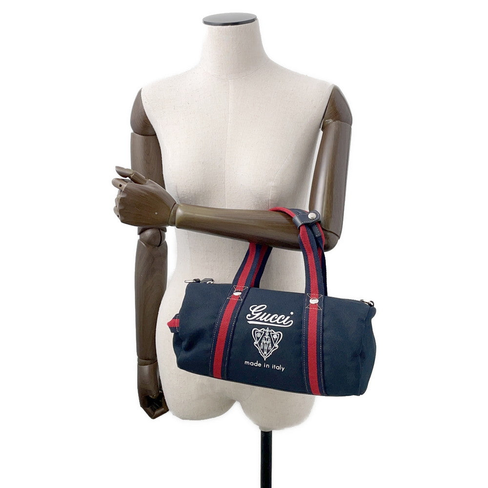 Gucci Printed Duffle Dark Canvas Small Travel Bag
