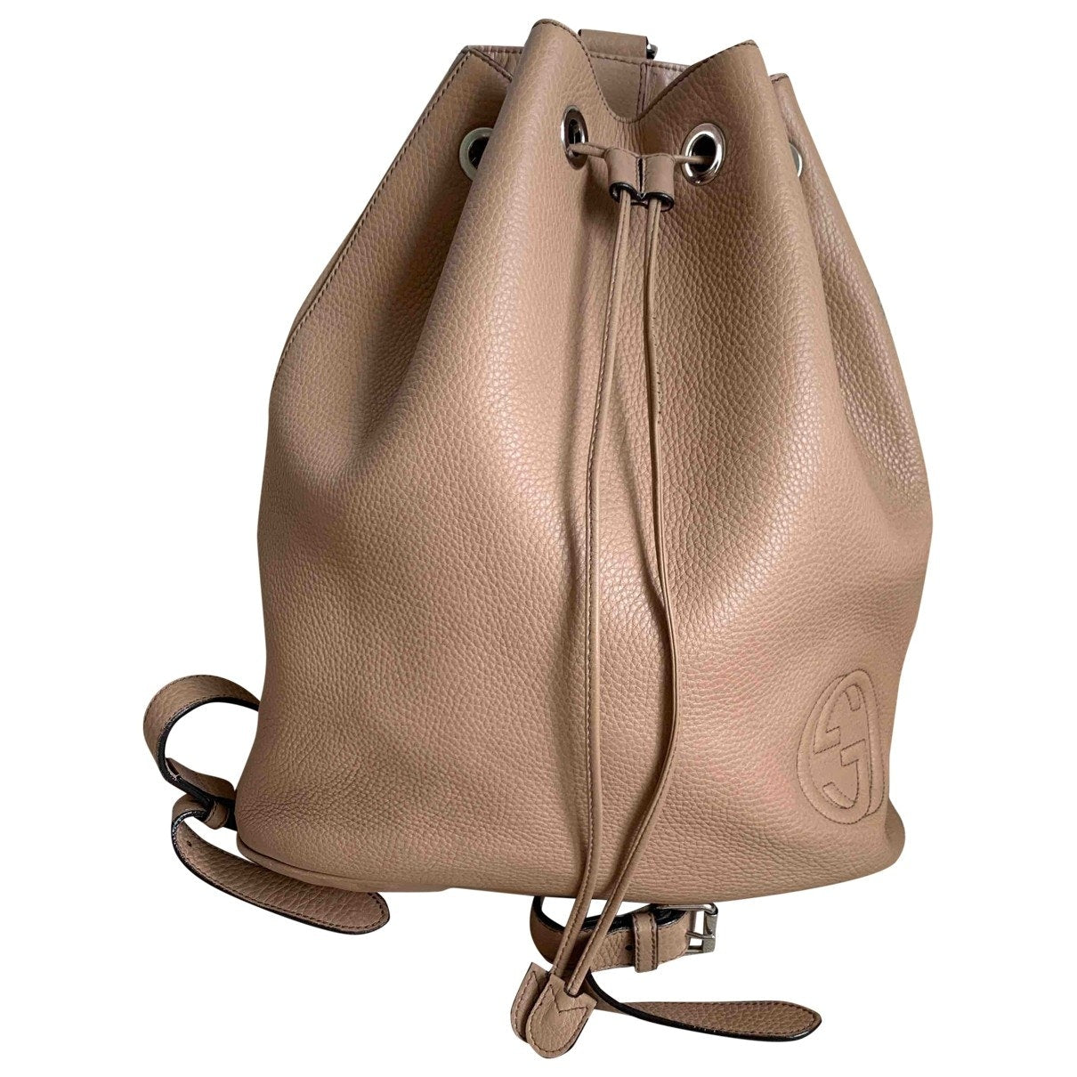 Gucci beige leather backpacks