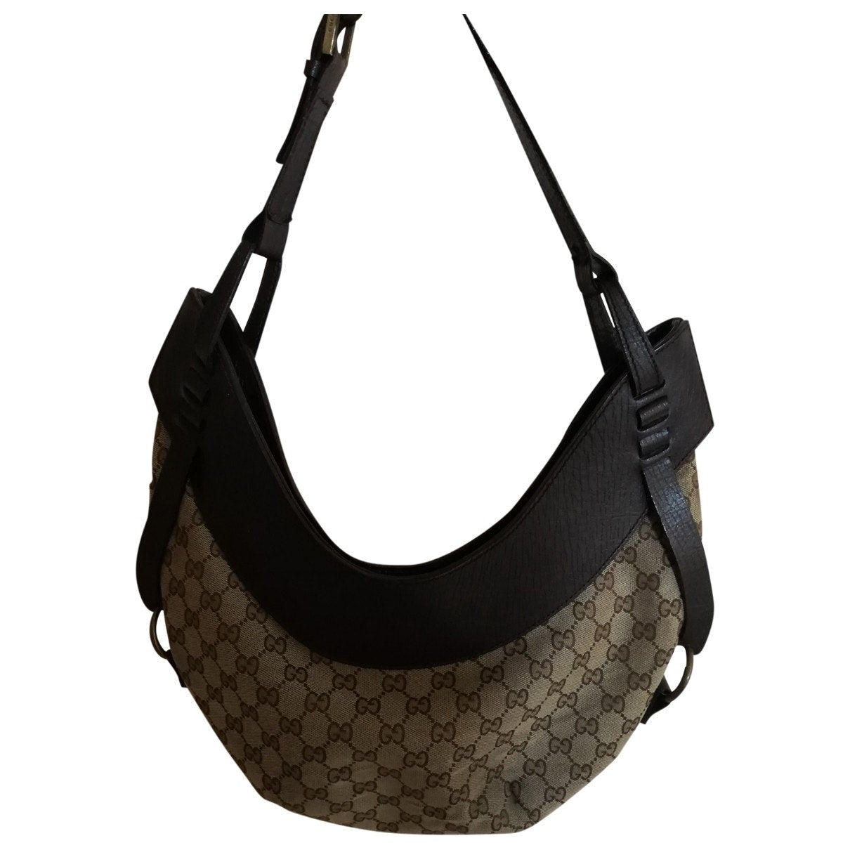 Gucci brown cloth handbag