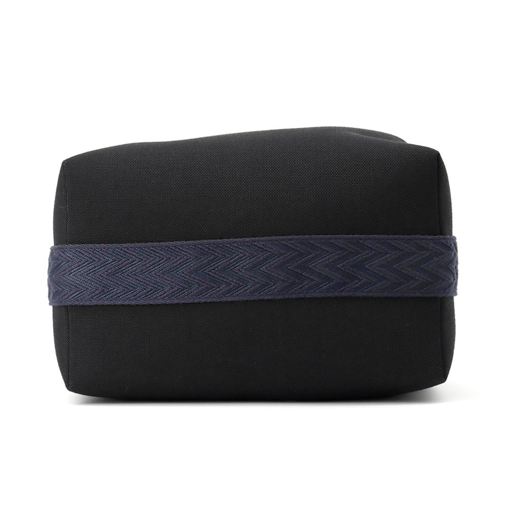 Brid A Zig Zag Navy Size Gm Canvas Black Travel Bag