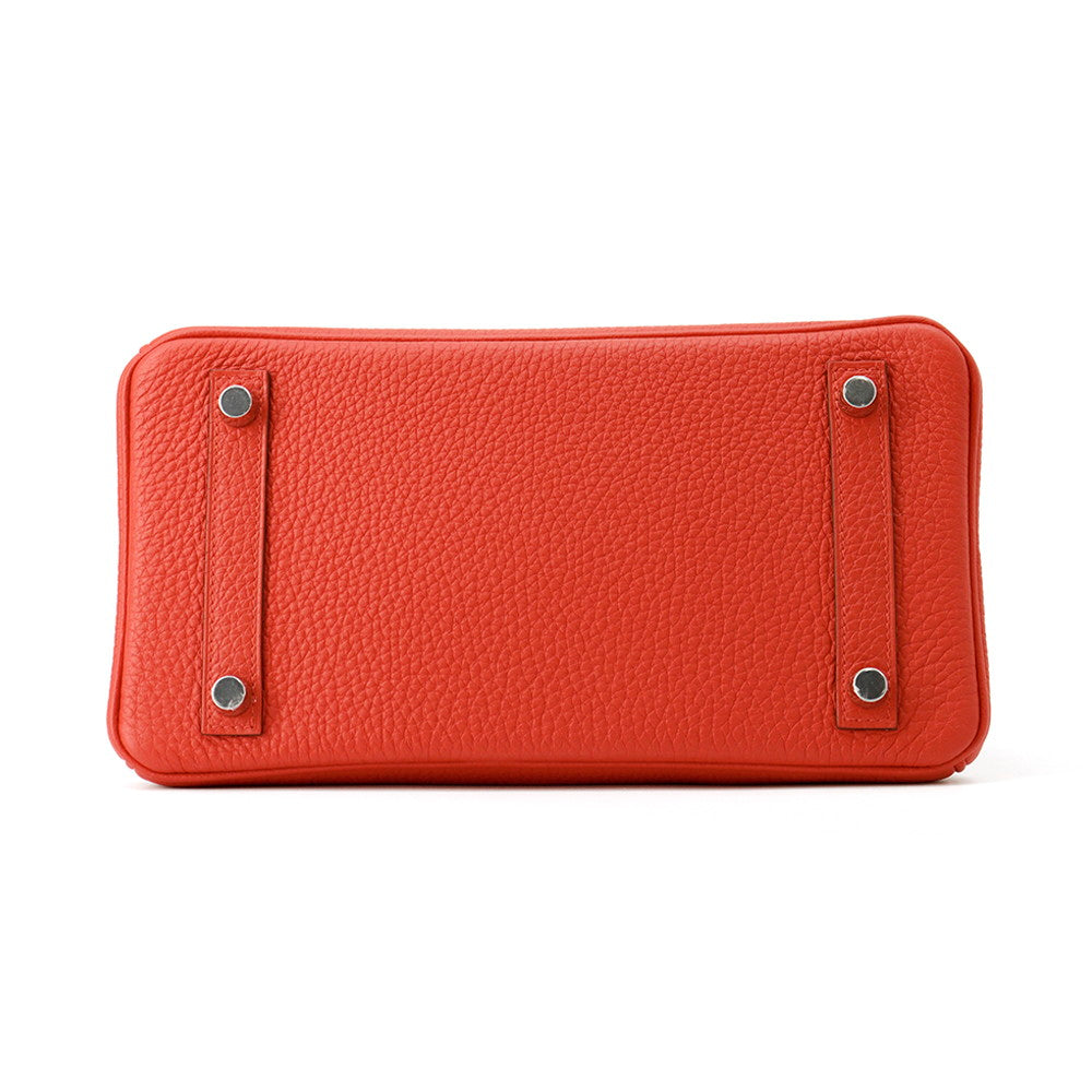 Birkin Rouge Tomate Togo Size Handbag Leather Travel Bag