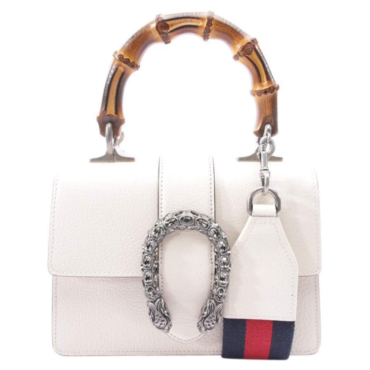 Gucci white leather handbag