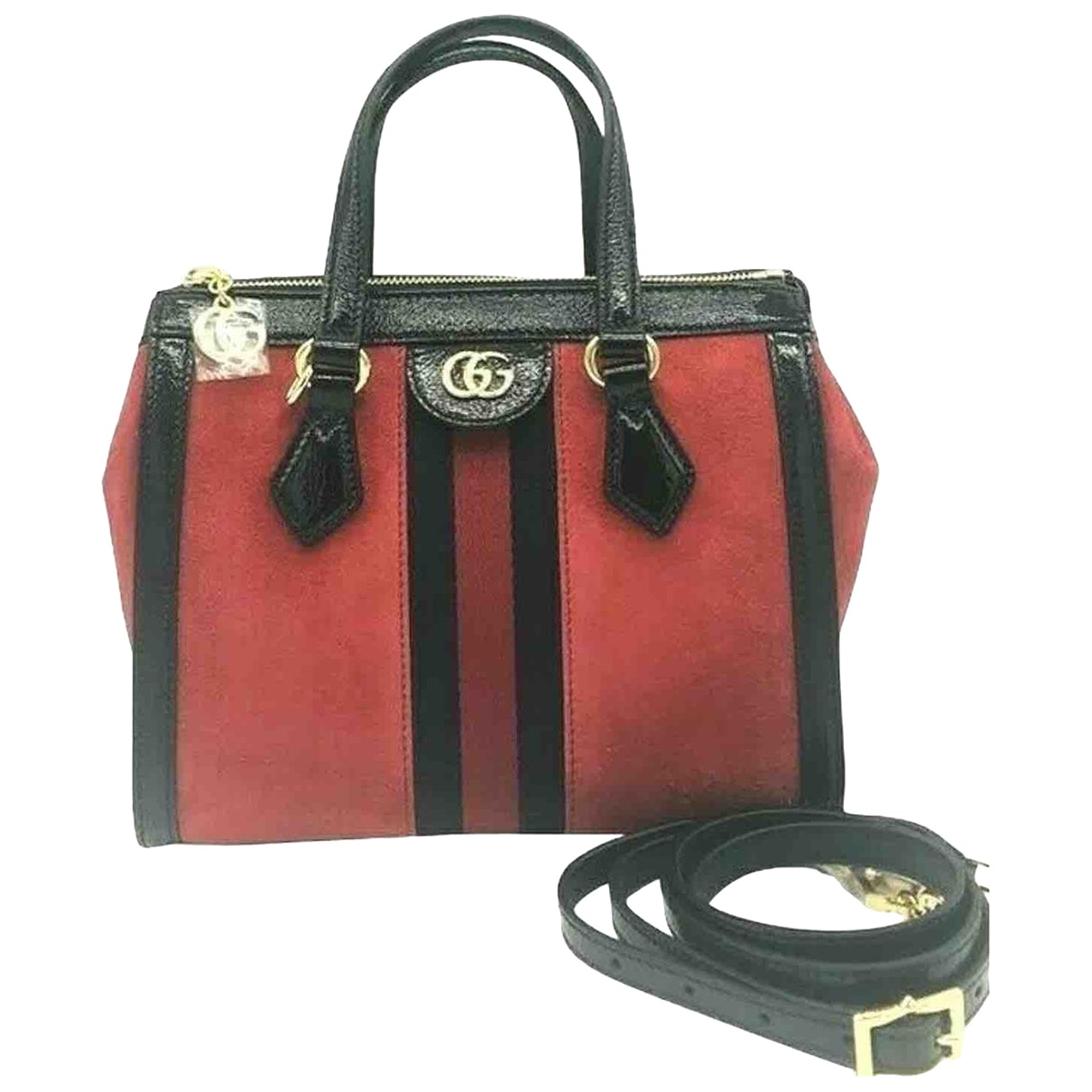 Gucci ophidia red suede handbag